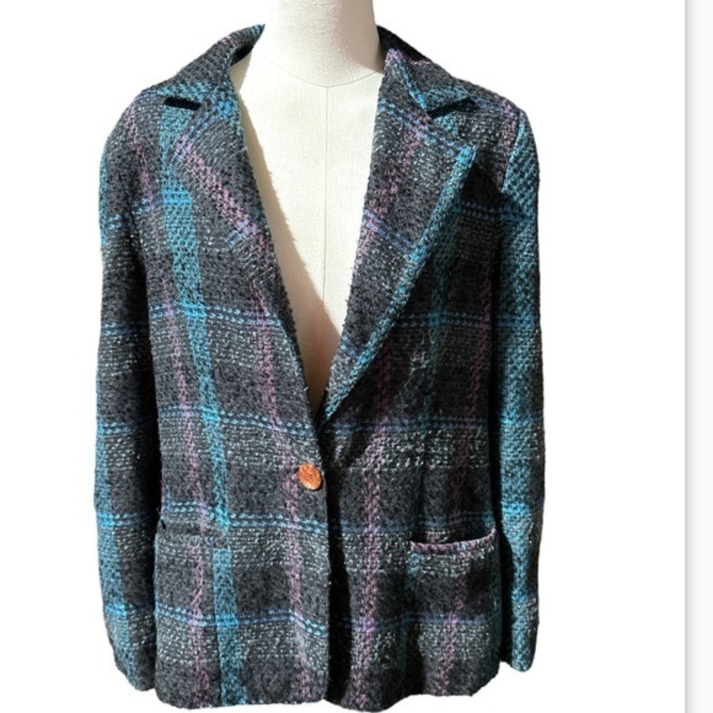 Vintage Gloria Vanderbilt‎ wool blend dress coat women’s size 16 w/shoulder pads